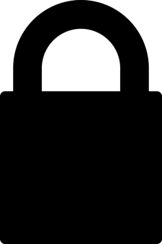Lock Closed Padlock Silhouette Craft Design Svg File, Free Vectors File